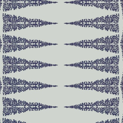 Anna French Ellery Stripe Wallpaper in Navy on Soft Teal